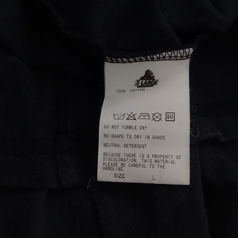 エクストララージ XLARGE Tシャツ 半袖 半袖カットソー プリントTシャツ クルーネックカットソー L ロゴ、文字 黒 / ブラック / black メンズ USED 古着 中古 10153563