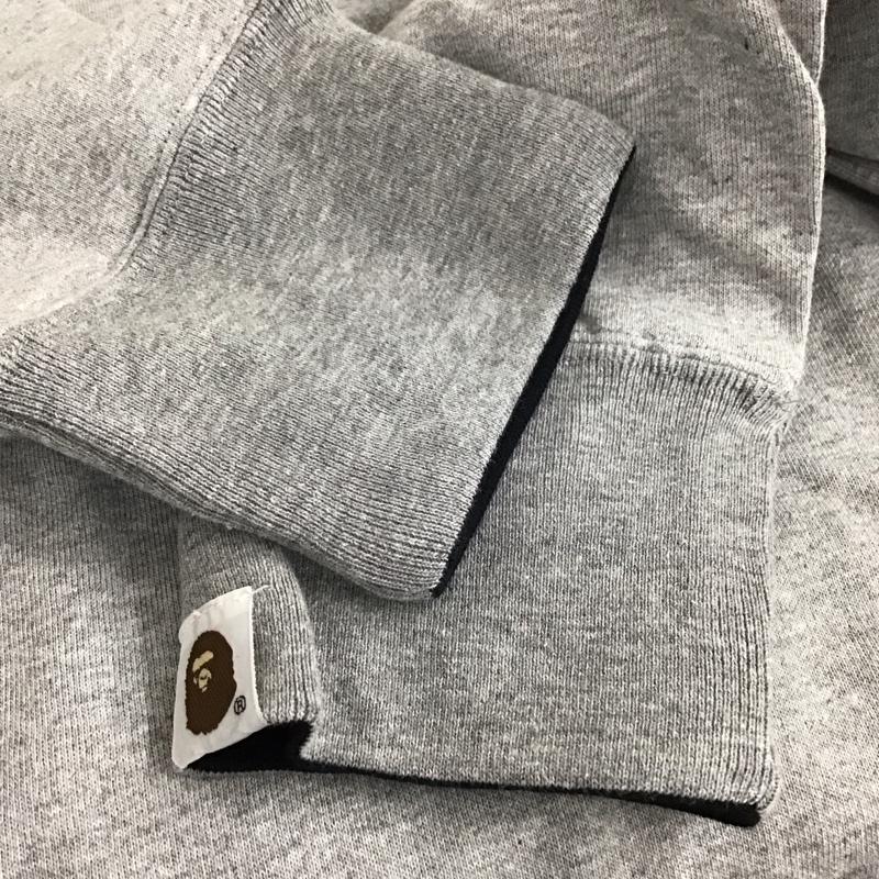 アベイシングエイプ A BATHING APE トレーナー 長袖 長袖トレーナー スウェット クルーネック プルオーバー M プリント 灰 / グレー / gray メンズ USED 古着 中古 10153564