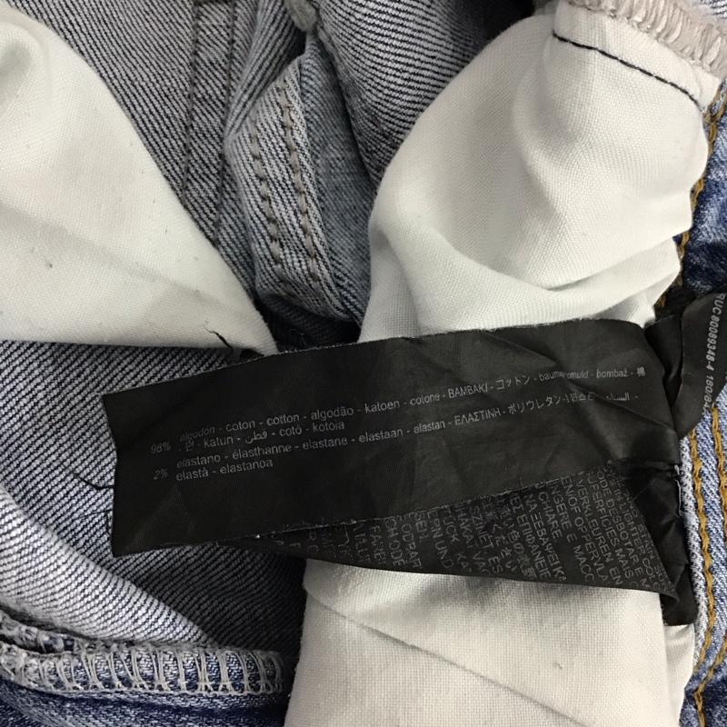 ザラ ZARA パンツ デニム、ジーンズ デニムパンツ スリムパンツ カジュアルパンツ ストレッチパンツ 42インチ ダメージ加工 インディゴ / インディゴ / Indigo メンズ USED 古着 中古 10153584