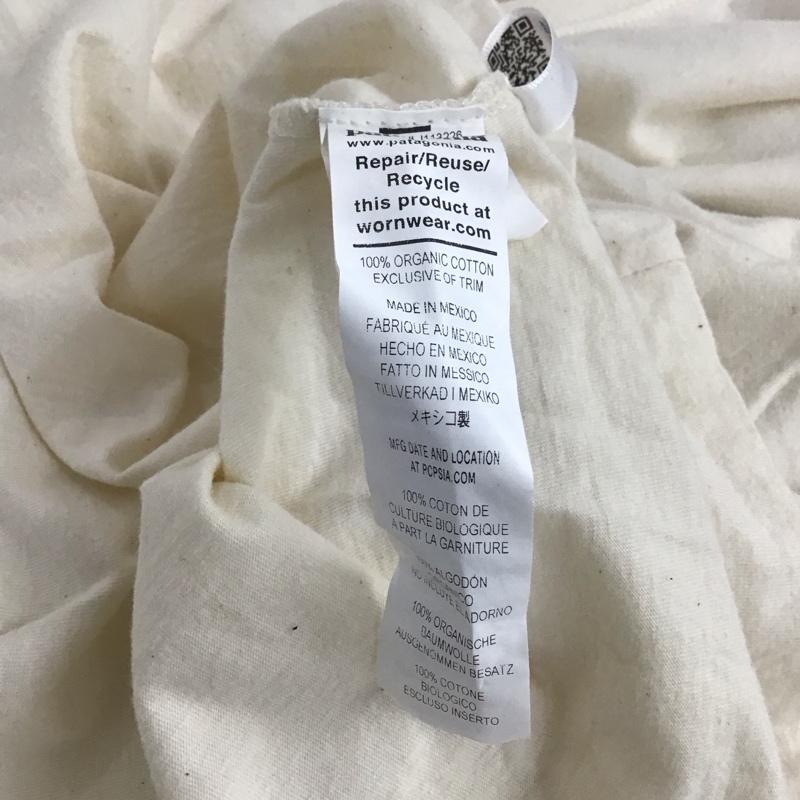 パタゴニア patagonia Tシャツ 半袖 半袖カットソー プリントTシャツ クルーネックカットソー XL ロゴ、文字 アイボリー / アイボリー / メンズ USED 古着 中古 10153593