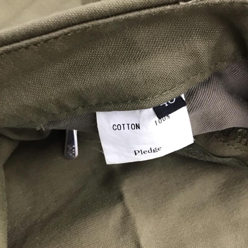 プレッジ Pledge パンツ スラックス スラックス スリムパンツ カジュアルパンツ ストレッチパンツ 46インチ 無地 カーキ / カーキ / khaki メンズ USED 古着 中古 10153613