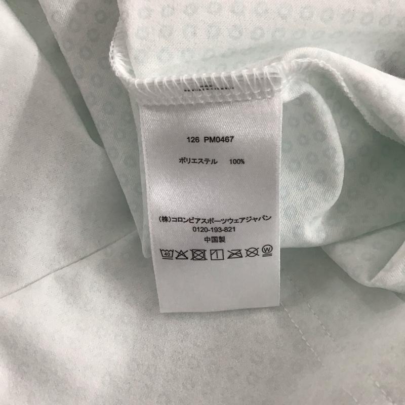 コロンビア Columbia Tシャツ 半袖 半袖カットソー プリントTシャツ クルーネックカットソー M 総柄 白 / ホワイト / white X 水色 / ライトブルー / メンズ USED 古着 中古 10153627