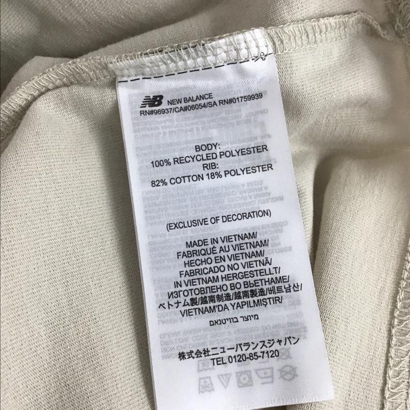 ニューバランス New Balance Tシャツ 半袖 半袖カットソー プリントTシャツ クルーネックカットソー XL ロゴ、文字 ベージュ / ベージュ / beige メンズ USED 古着 中古 10153668