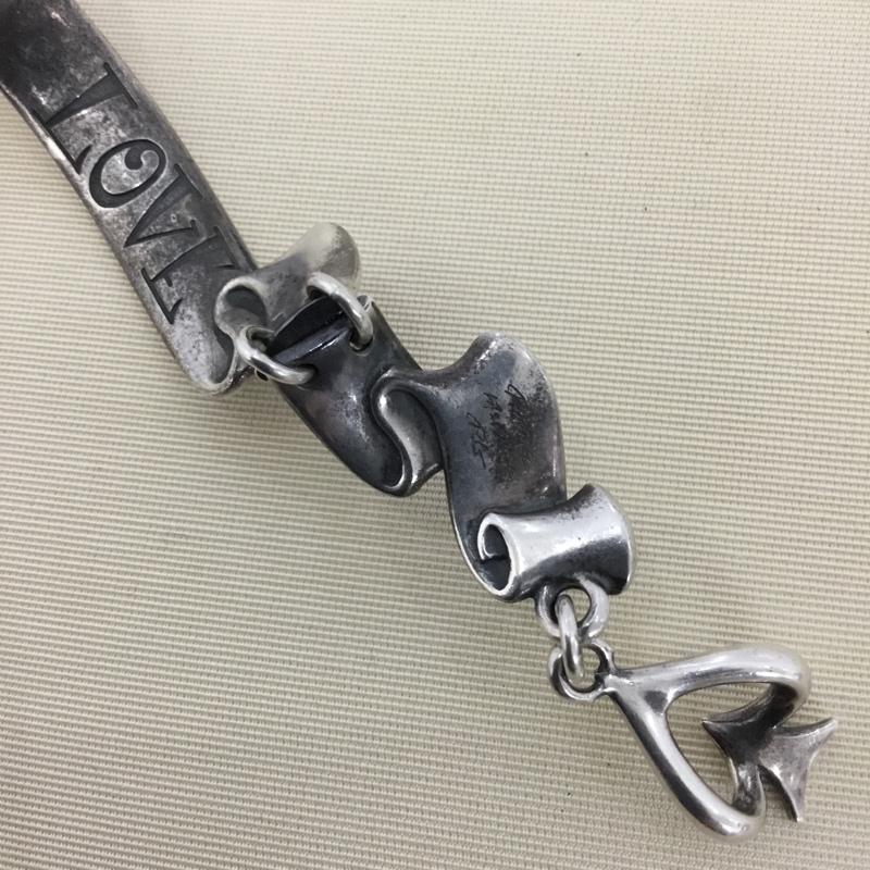 ラットレース RATRACE アクセサリー ブレスレット、バングル Message on Ribbon HATE ロゴ、文字 銀 / シルバー / silver color メンズ USED 古着 中古 10153681