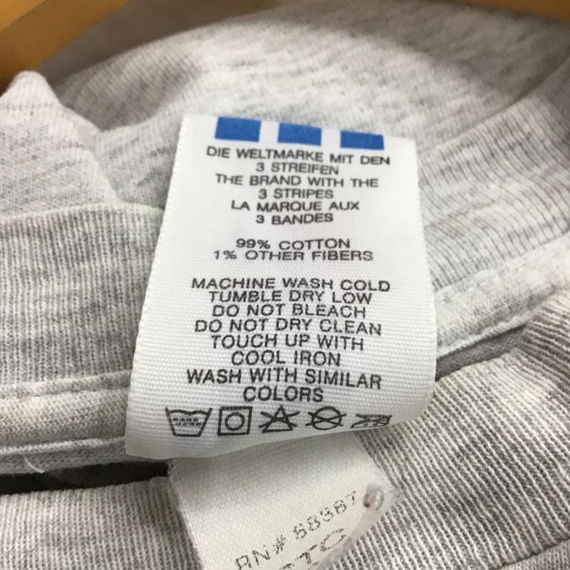 アディダス adidas Tシャツ 半袖 半袖カットソー プリントTシャツ クルーネックカットソー 古着 L ロゴ、文字 灰 / グレー / gray メンズ USED 古着 中古 10153698