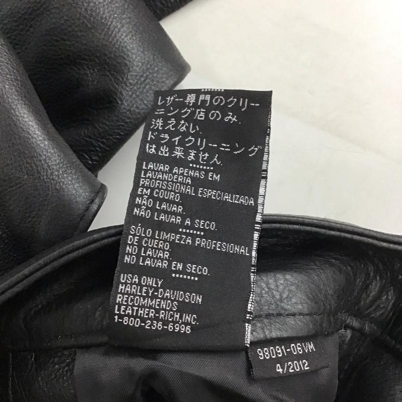 ハーレーダビッドソン Harley-Davidson パンツ ワークパンツ、ペインターパンツ レザーパンツ ワイドパンツ カジュアルパンツ カウレザー L 無地 黒 / ブラック / black メンズ USED 古着 中古 10153799