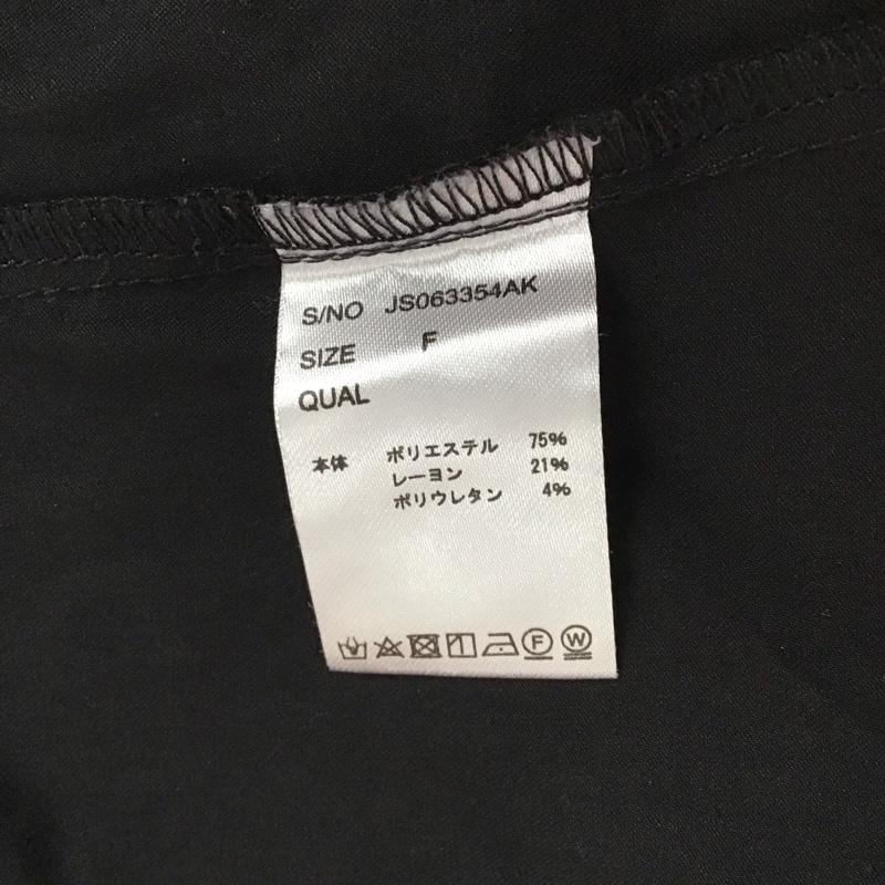 ジーナシス JEANASIS シャツ、ブラウス 長袖 長袖シャツ 無地シャツ カラーシャツ FREE 無地 黒 / ブラック / black レディース USED 古着 中古 10153829