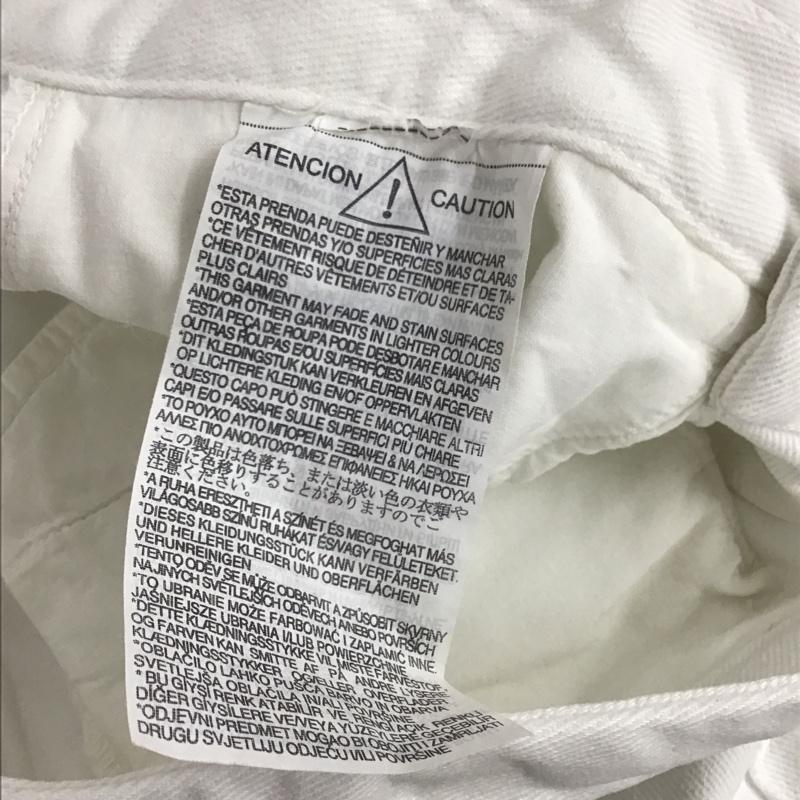 ザラベーシック ZARA BASIC パンツ デニム、ジーンズ デニムパンツ ワイドパンツ カジュアルパンツ 40 無地 白 / ホワイト / white レディース USED 古着 中古 10153848