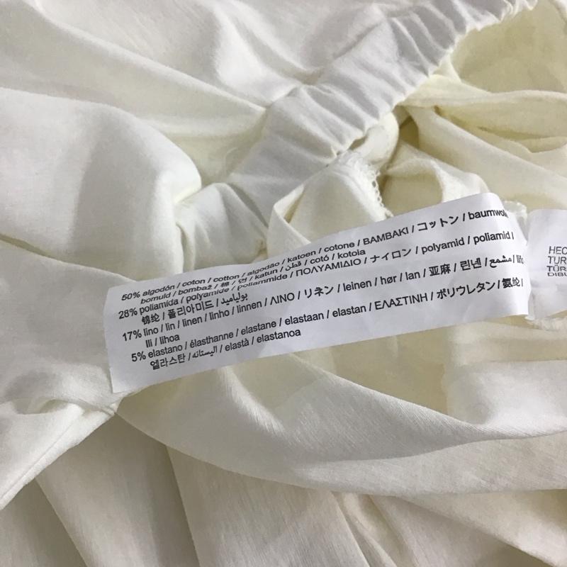 ザラ ZARA カットソー 半袖 タグ付 M 無地 白 / ホワイト / white レディース USED 古着 中古 10153908