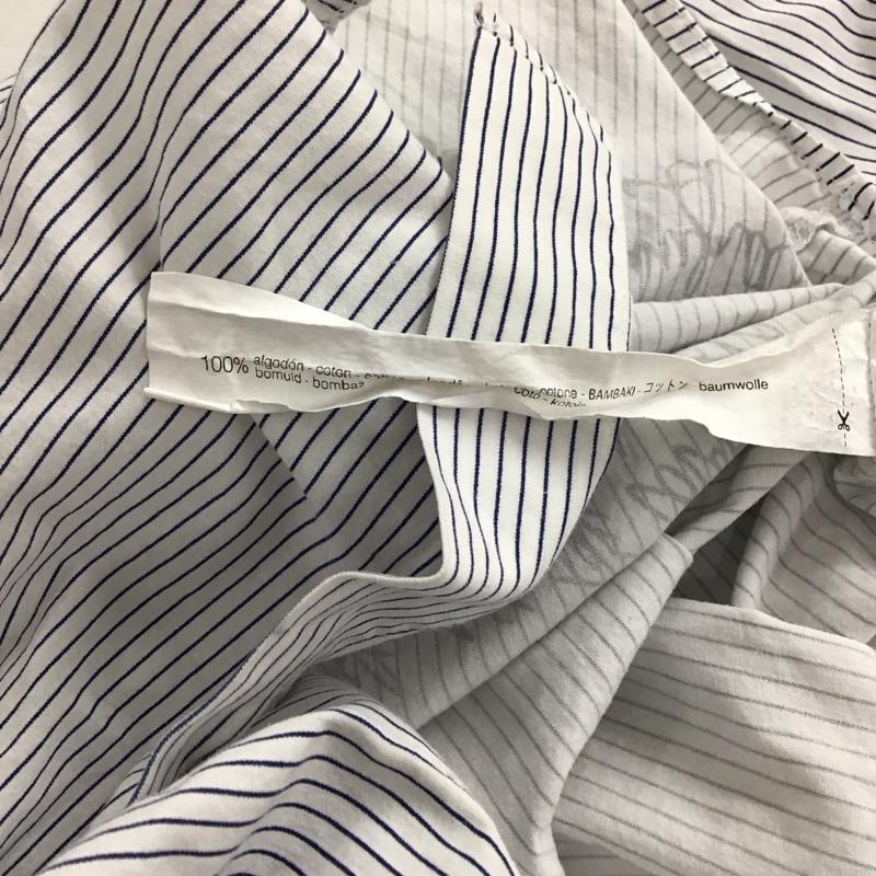 ザラ ZARA シャツ、ブラウス 半袖 半袖シャツ プリントシャツ ストライプシャツ ストライプ 白 / ホワイト / white メンズ USED 古着 中古 10153926