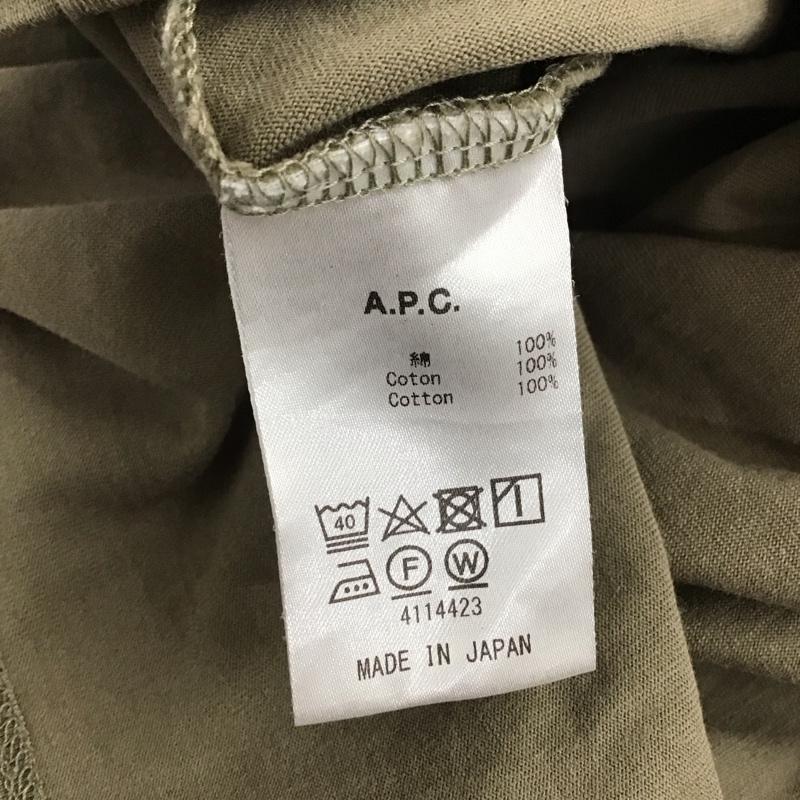 アーペーセー A.P.C. Tシャツ 半袖 半袖カットソー 無地Tシャツ クルーネックカットソー M 無地 カーキ / カーキ / khaki メンズ USED 古着 中古 10154042