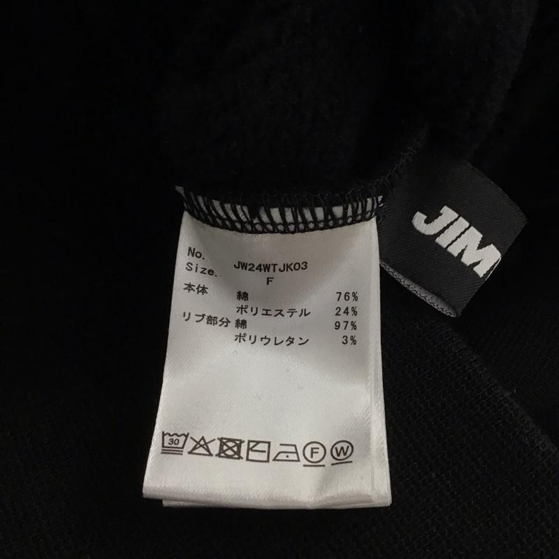 ジムワッグ JIMWAG パーカー 長袖 ジップアップパーカー 長袖パーカー カジュアルジャケット FREE ロゴ、文字 黒 / ブラック / black レディース USED 古着 中古 10154215
