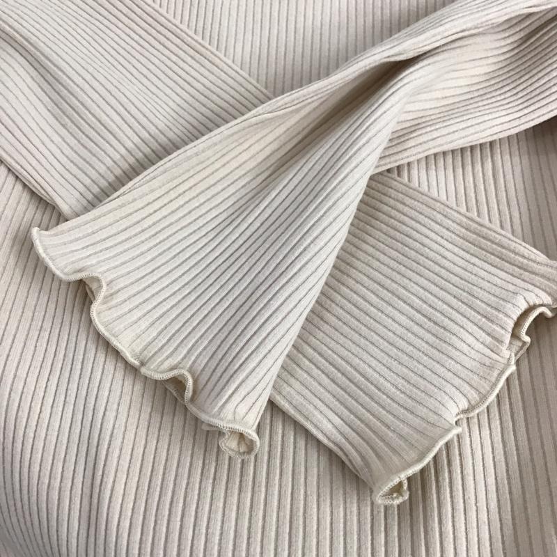 フーズフーチコ who s who Chico カットソー 長袖 長袖カットソー リブカットソー Vネック FREE 無地 ベージュ / ベージュ / beige レディース USED 古着 中古 10154231