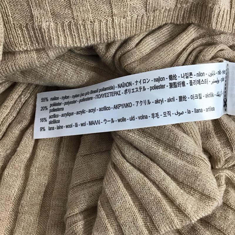 ザラ ZARA シャツ、ブラウス 長袖 長袖ニットシャツ カラーシャツ フロントボタン M ストライプ ベージュ / ベージュ / beige レディース USED 古着 中古 10154233