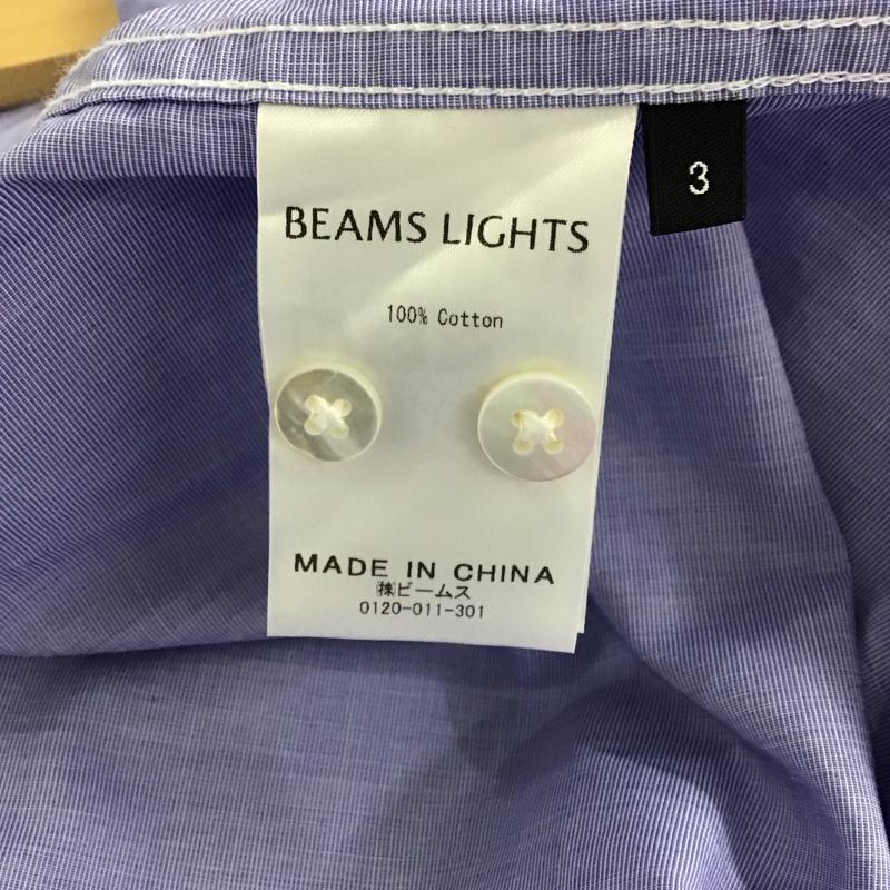 ビームスライツ BEAMS LIGHTS シャツ、ブラウス 長袖 長袖シャツ 無地シャツ ノーカラーシャツ 3 無地 水色 / ライトブルー / メンズ USED 古着 中古 10154270