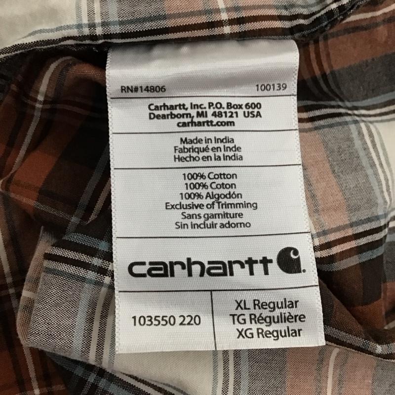カーハート Carhartt シャツ、ブラウス 半袖 半袖シャツ チェックシャツ カラーシャツ XL チェック マルチカラー / マルチカラー / multicolor メンズ USED 古着 中古 10154271