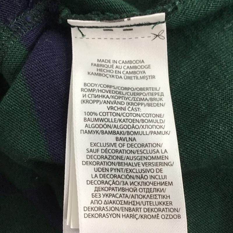 ポロラルフローレン POLO RALPH LAUREN ポロシャツ 長袖 長袖ポロシャツ 長袖カットソー カラーシャツ M ボーダー柄 紺 / ネイビー / navy X 緑 / グリーン / green メンズ USED 古着 中古 10154300