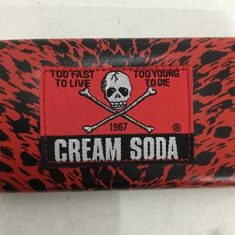 クリームソーダ CREAMSODA キーケース キーケース ヒョウ柄 ロゴ、文字 赤 / レッド / red メンズ USED 古着 中古 10154386