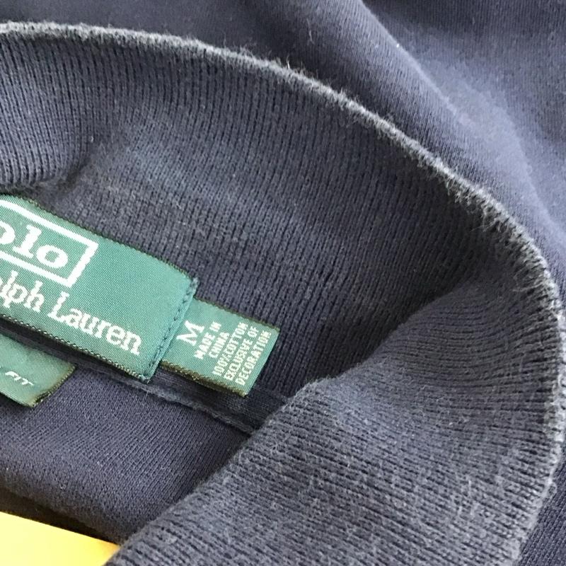 ポロバイラルフローレン Polo by RALPH LAUREN ポロシャツ 半袖 半袖ポロシャツ カラーシャツ 半袖カットソー M ロゴ、文字 紺 / ネイビー / navy メンズ USED 古着 中古 10154404