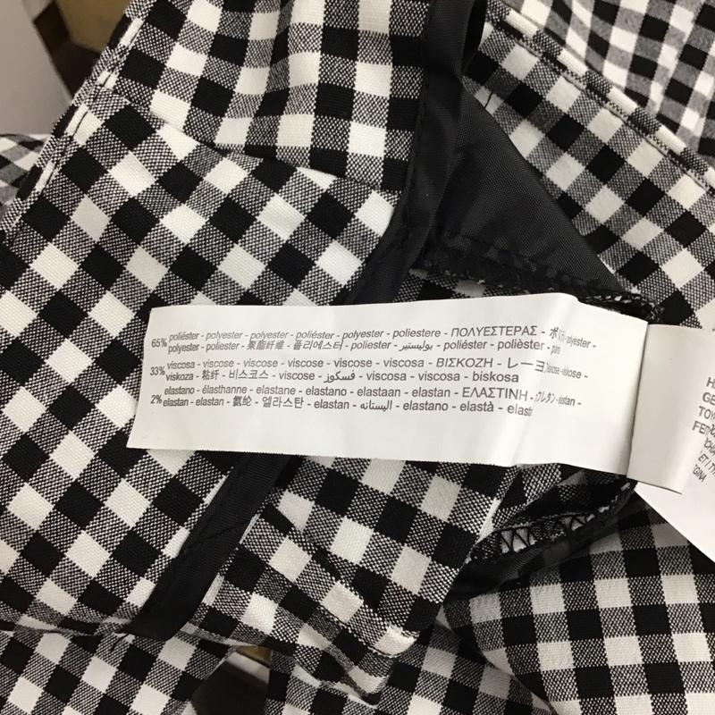 ザラ ZARA パンツ ワークパンツ、ペインターパンツ スリムパンツ ストレッチパンツ カジュアルパンツ XS チェック 白 / ホワイト / white X 黒 / ブラック / black レディース USED 古着 中古 10154458