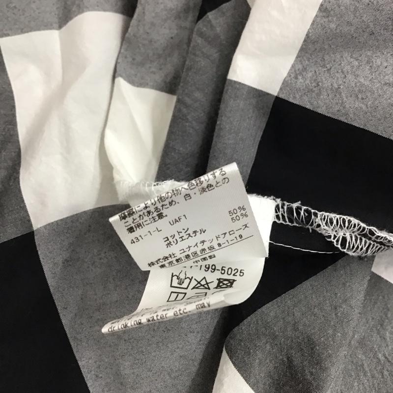 ユナイテッドアローズ UNITED ARROWS スカート ロングスカート ロングスカート フレアスカート カジュアルスカート 38 チェック 白 / ホワイト / white X 黒 / ブラック / black X 灰 / グレー / gray レディース USED 古着 中古 10154461