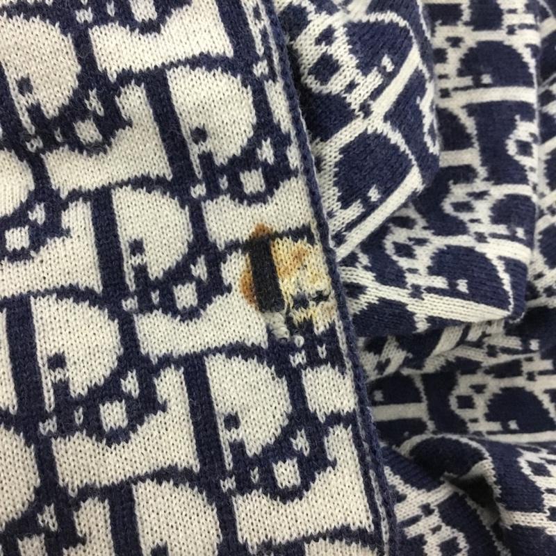 クリスチャンディオール Christian Dior マフラー マフラー 総柄 紺 / ネイビー / navy X オフホワイト / オフホワイト / レディース USED 古着 中古 10154467