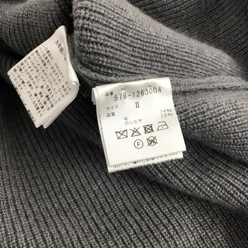 マーガレットハウエル MARGARET HOWELL ニット、セーター 長袖 長袖ニットカットソー クルーネック セーター 2 無地 灰 / グレー / gray レディース USED 古着 中古 10154565