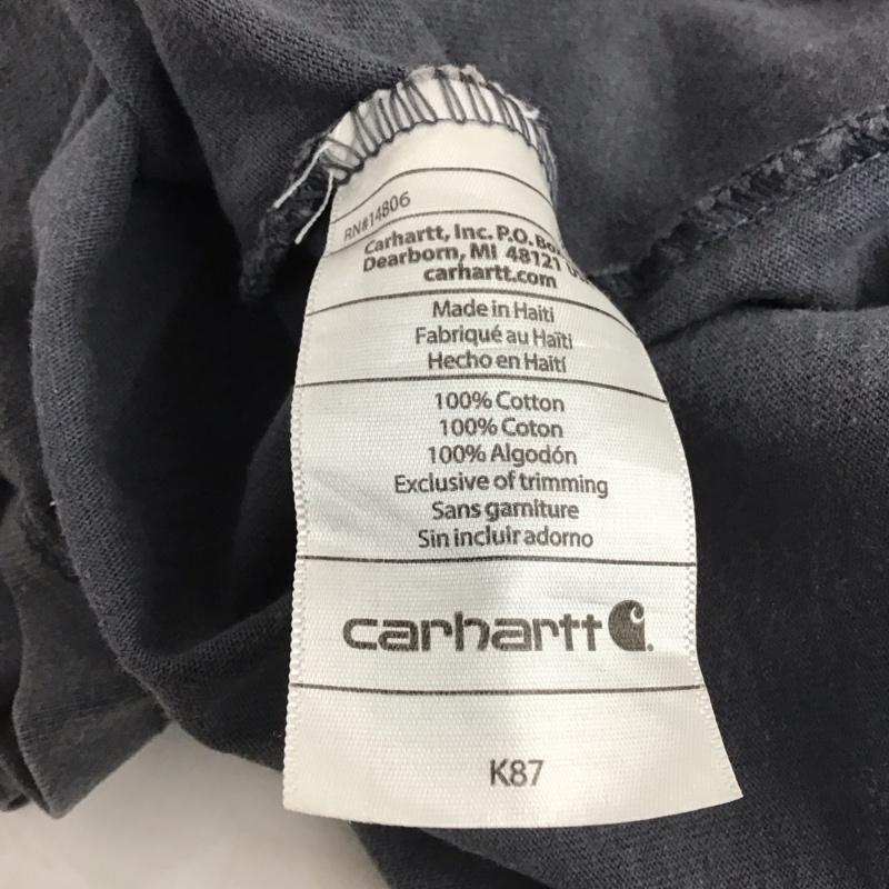 カーハート Carhartt Tシャツ 半袖 半袖カットソー プリントTシャツ クルーネックカットソー M ロゴ、文字 ダークグレー / ダークグレー / メンズ USED 古着 中古 10154584