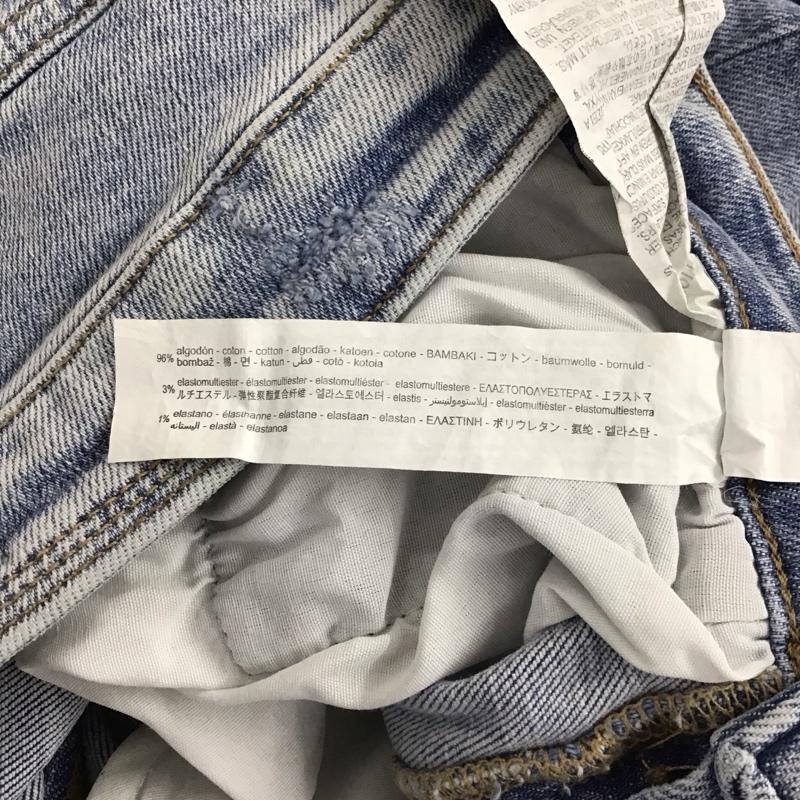 ザラ ZARA パンツ デニム、ジーンズ デニムパンツ スリムパンツ カジュアルパンツ ストレッチパンツ 38 ダメージ加工 インディゴ / インディゴ / Indigo メンズ USED 古着 中古 10154589