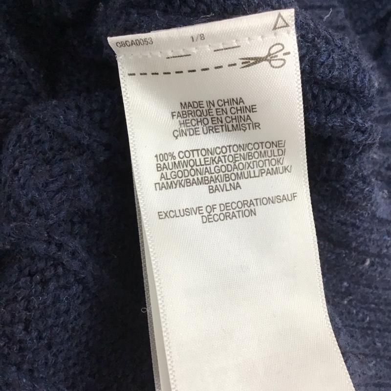 ポロラルフローレン POLO RALPH LAUREN ニット、セーター 長袖 長袖ニットカットソー クルーネック セーター XS ロゴ、文字 紺 / ネイビー / navy メンズ USED 古着 中古 10154722