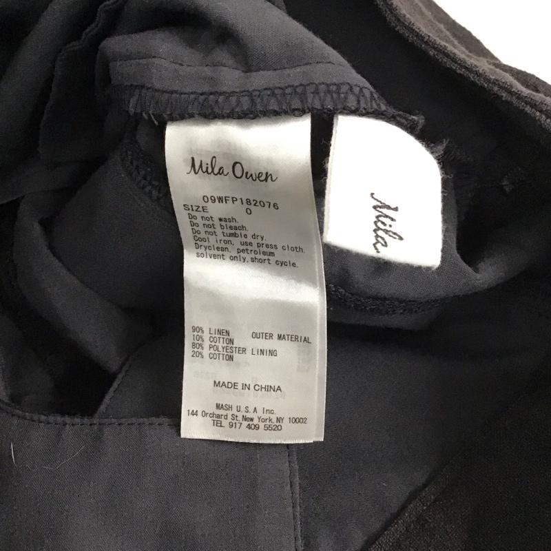 ミラオーウェン Mila Owen パンツ スラックス 09WFP182076 ワイドパンツ 0 無地 黒 / ブラック / black レディース USED 古着 中古 10154763