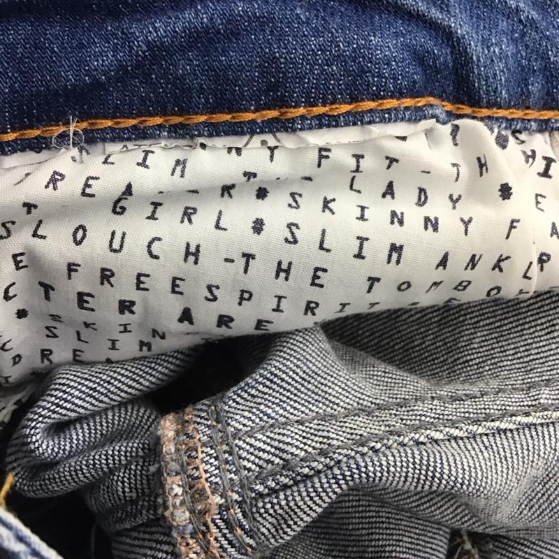 ザラ ZARA パンツ デニム、ジーンズ 34 無地 水色 / ライトブルー / レディース USED 古着 中古 10154789