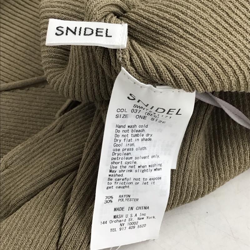 スナイデル SNIDEL カットソー 長袖 SWNT241171 ホールデザインニットプルオーバー ONE SIZE 無地 ベージュ / ベージュ / beige レディース USED 古着 中古 10154812