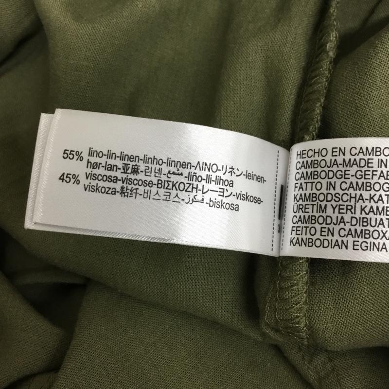 ザラ ZARA ボトムス ボトムス ワイドパンツ リネンパンツ S 無地 カーキ / カーキ / khaki レディース USED 古着 中古 10154841