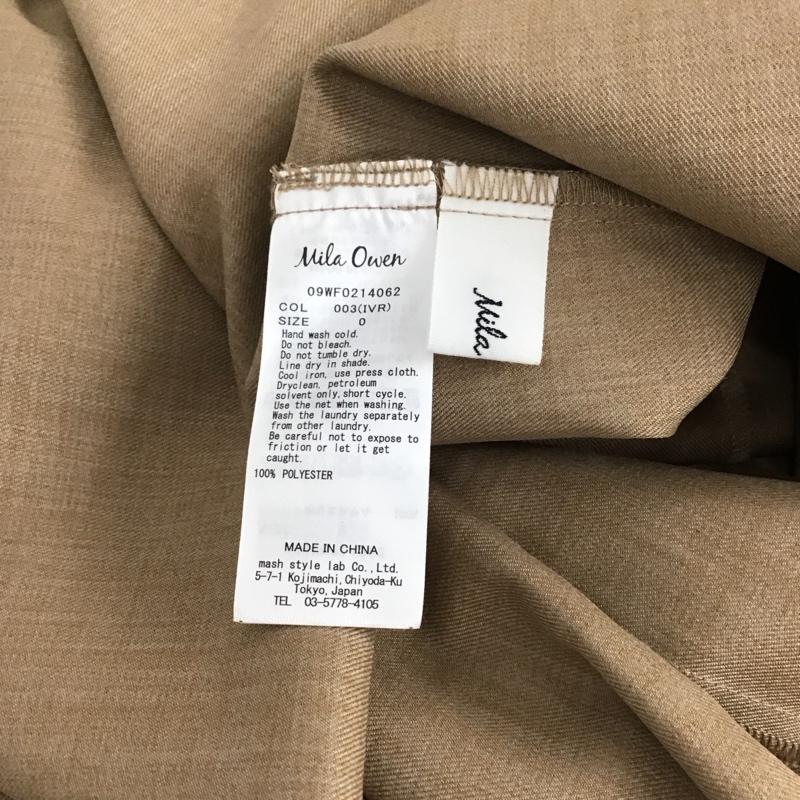 ミラオーウェン Mila Owen ワンピース ロングスカート 09WF0214062 長袖 0 無地 茶 / ブラウン / brown レディース USED 古着 中古 10155067
