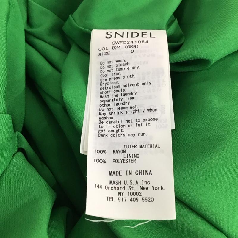 スナイデル SNIDEL ワンピース ロングスカート SWFO241084 レーヨンパフプリントワンピース 半袖 0 花柄 緑 / グリーン / green レディース USED 古着 中古 10155074