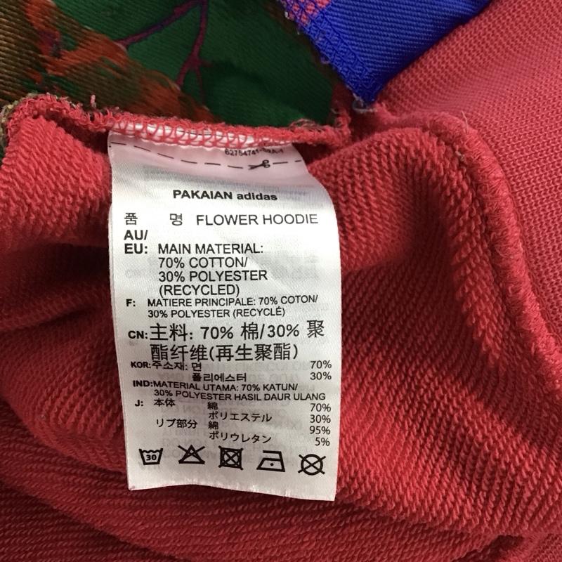アディダス adidas パーカー 長袖 ED4768 FLOUR HOODIE フラワーフーディ L ロゴ、文字 X 刺繍 マルチカラー / マルチカラー / multicolor レディース USED 古着 中古 10155112