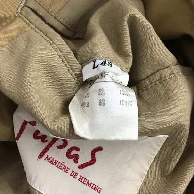 パパス Papas MANIERE DE HEMING ジャケット、上着 ジャケット、ブレザー カジュアルジャケット アウター カラージャケット L 無地 ベージュ / ベージュ / beige メンズ USED 古着 中古 10155165