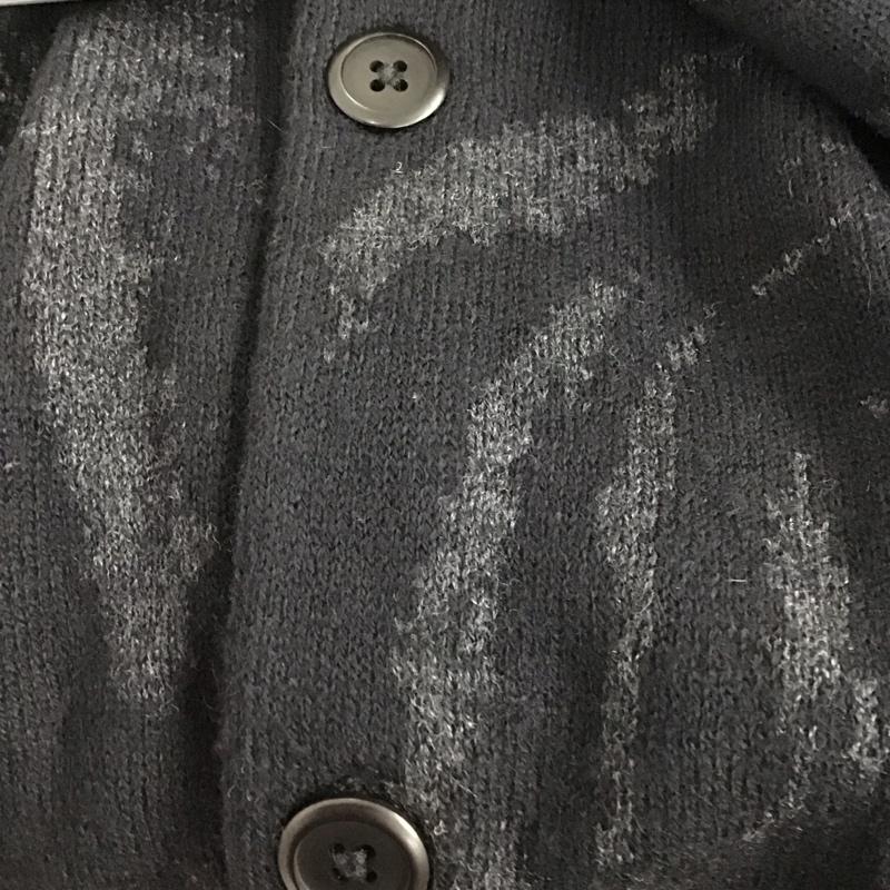 ラッドミュージシャン LAD MUSICIAN カーディガン 長袖 2224-002 BIGROSECARDIGAN 44 プリント 黒 / ブラック / black メンズ USED 古着 中古 10155194