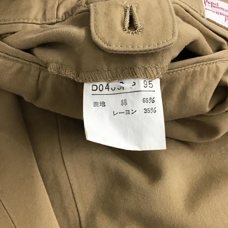 パパス PAPAS パンツ チノパン チノパン ワイドパンツ カジュアルパンツ L 無地 ベージュ / ベージュ / beige メンズ USED 古着 中古 10155222