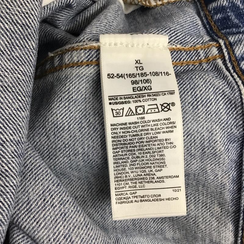 ギャップ GAP ジャケット、上着 ジャンパー、ブルゾン デニムジャケット Gジャン アウター カジュアルジャケット XL 無地 インディゴ / インディゴ / Indigo メンズ USED 古着 中古 10155226