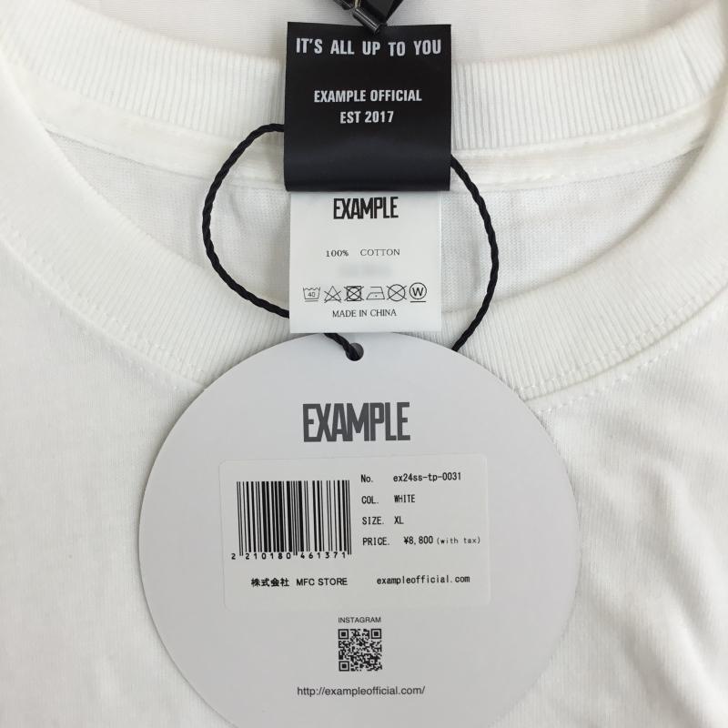 イグザンプル EXAMPLE Tシャツ 半袖 EXAMPLE EXSP LOGO S/S TEE ex24ss tp 0031 ホワイト XL ロゴ、文字 白 / ホワイト / white メンズ USED 古着 中古 10155284