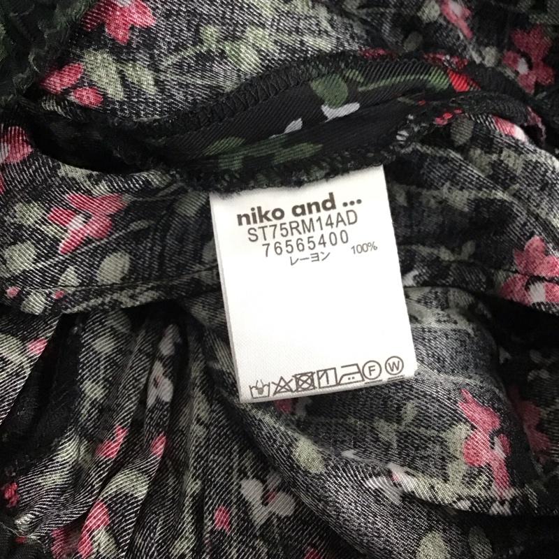 ニコアンド niko and... スカート ロングスカート M 総柄 黒 / ブラック / black レディース USED 古着 中古 10155292