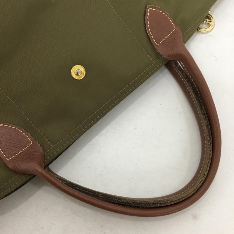 ロンシャン LONGCHAMP ハンドバッグ ハンドバッグ L1621089A23 LE PLIAGE ロゴ、文字 カーキ / カーキ / khaki X 茶 / ブラウン / brown レディース USED 古着 中古 10155322