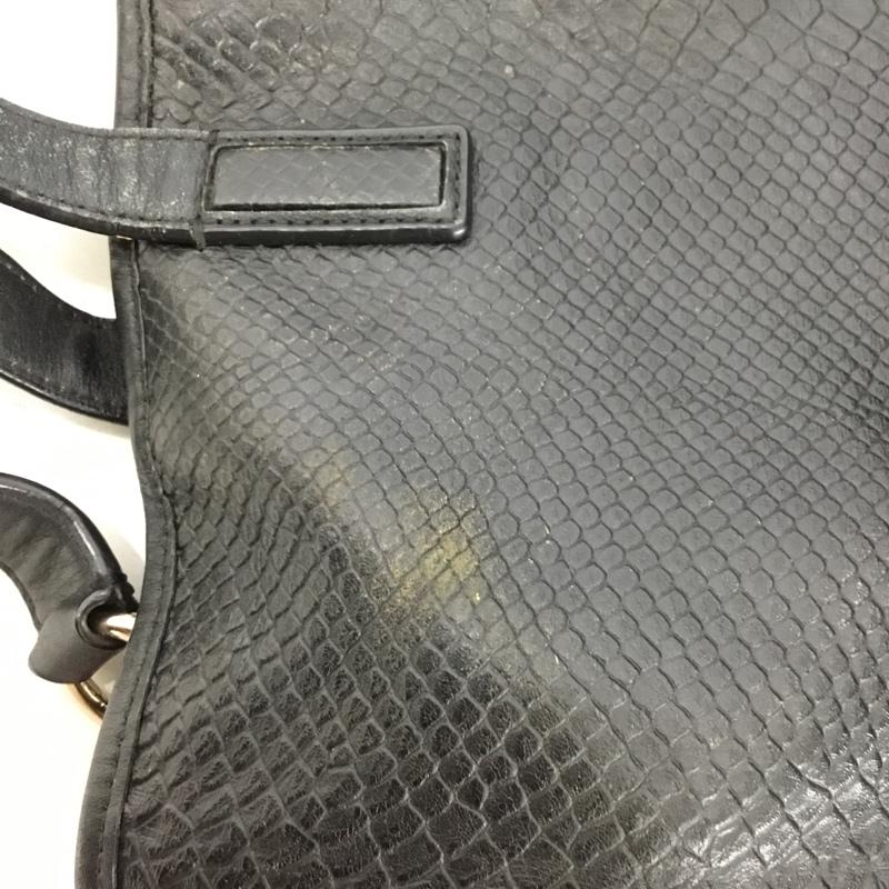 コーチ COACH トートバッグ トートバッグ F30963 パイソン型押しレザー 2WAY ヘビ柄 黒 / ブラック / black レディース USED 古着 中古 10155329
