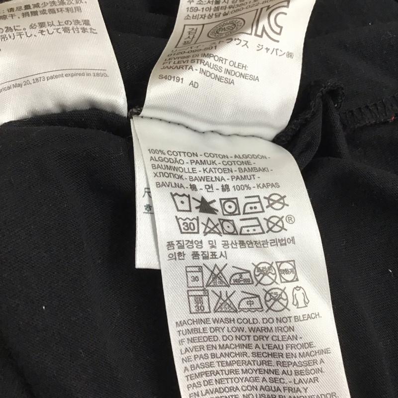リーバイス Levi s Tシャツ 半袖 半袖カットソー プリントTシャツ クルーネックカットソー M プリント 黒 / ブラック / black メンズ USED 古着 中古 10155379