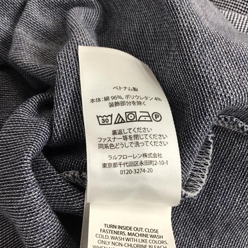 ポロラルフローレン POLO RALPH LAUREN ポロシャツ 半袖 半袖ポロシャツ カラーシャツ 半袖カットソー M ロゴ、文字 白 / ホワイト / white X 灰 / グレー / gray X 紺 / ネイビー / navy メンズ USED 古着 中古 10155381