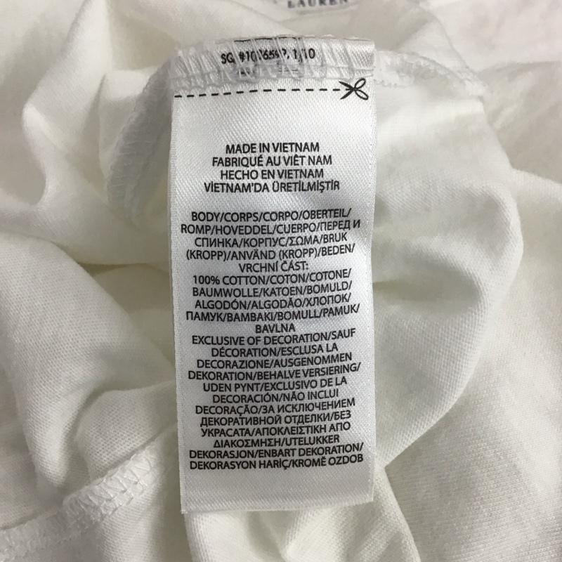 ポロラルフローレン POLO RALPH LAUREN Tシャツ 半袖 半袖カットソー プリントTシャツ クルーネックカットソー L ロゴ、文字 白 / ホワイト / white メンズ USED 古着 中古 10155389