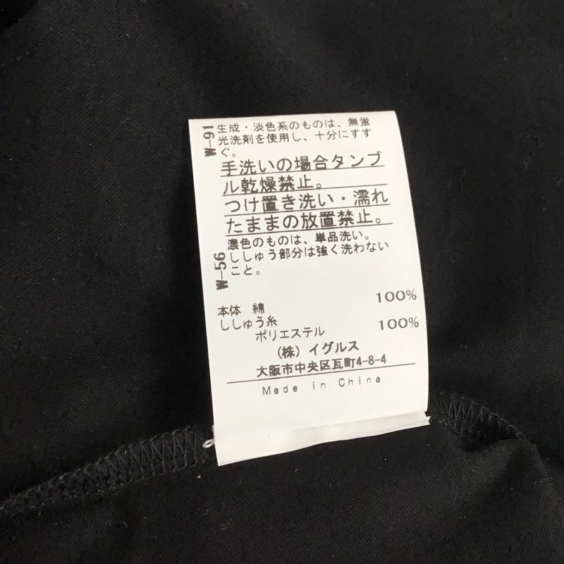 サンタフェ SANTAFE Tシャツ 長袖 0160-255-84403 クルーネック ロンT ロゴ、文字 黒 / ブラック / black メンズ USED 古着 中古 10155472