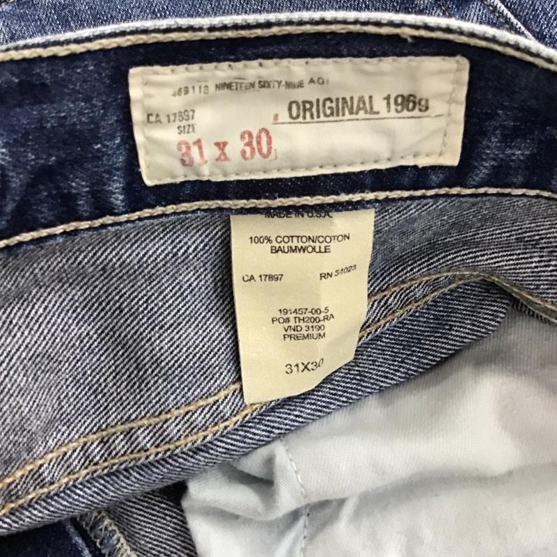 ギャップ GAP パンツ デニム、ジーンズ デニムパンツ スリムパンツ カジュアルパンツ 31インチ ロゴ、文字 インディゴ / インディゴ / Indigo メンズ USED 古着 中古 10155493